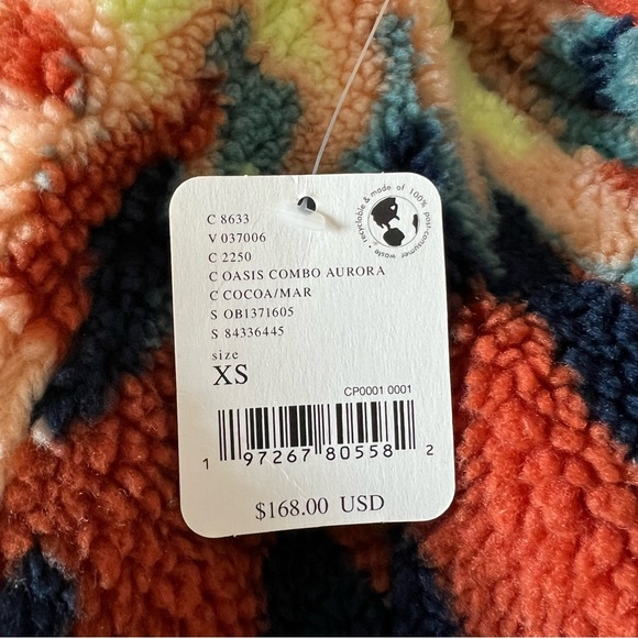 NWT Free People Sherpa Hit The Slopes Oasis Combo Aurora Tie Dye Pullover XS - Picture 12 of 12
